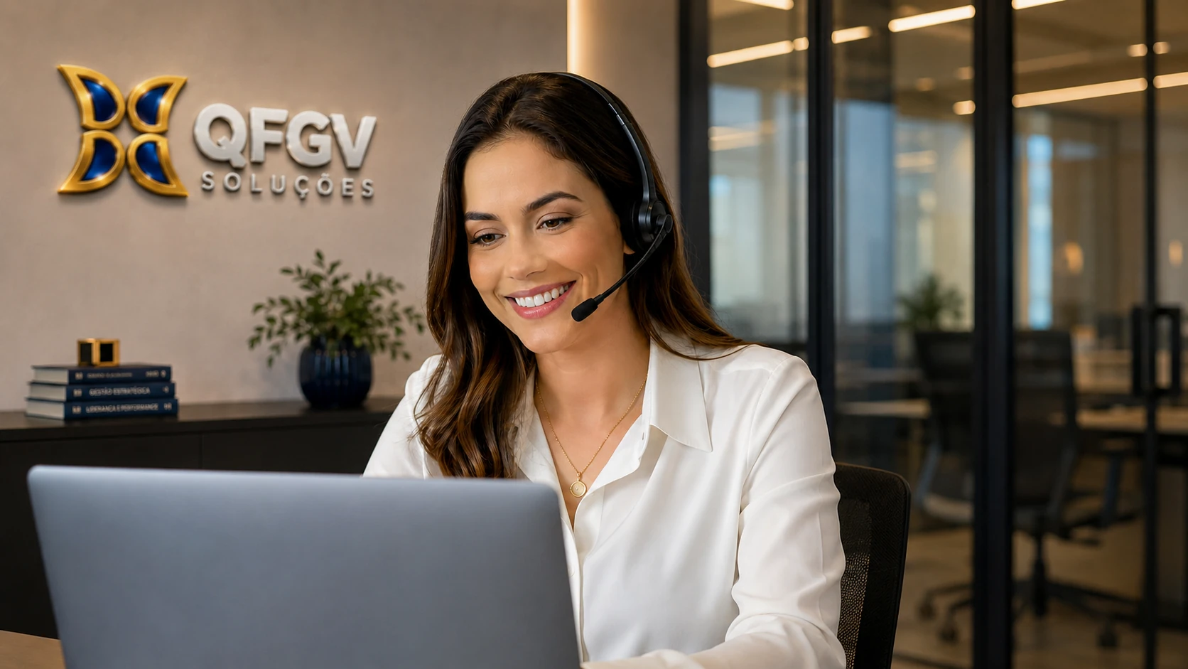 Atendimento consultivo e humano no escritório da QFGV